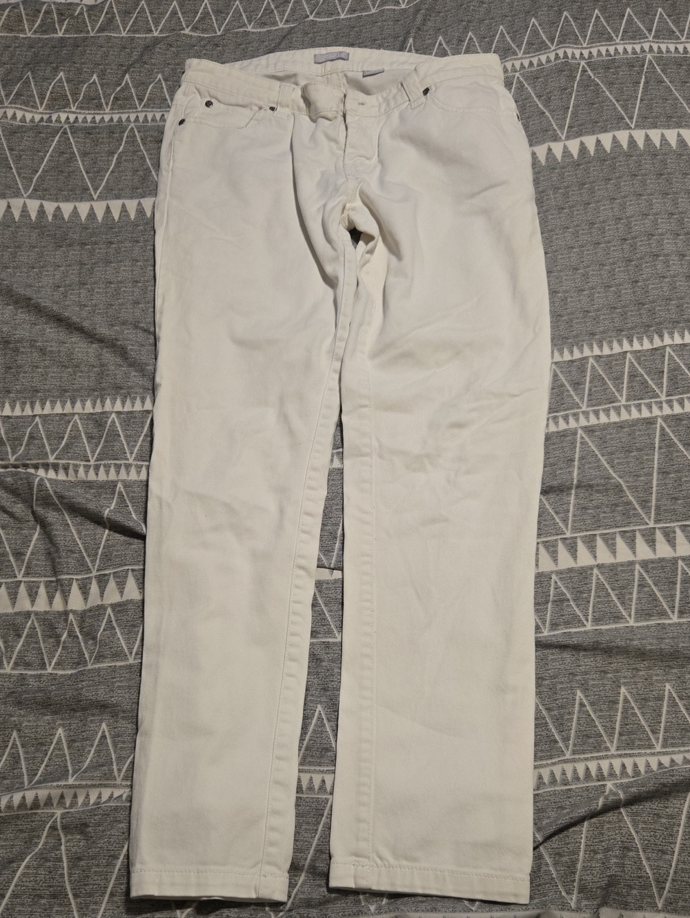 Max Jeans Women's White Ankle Jeans